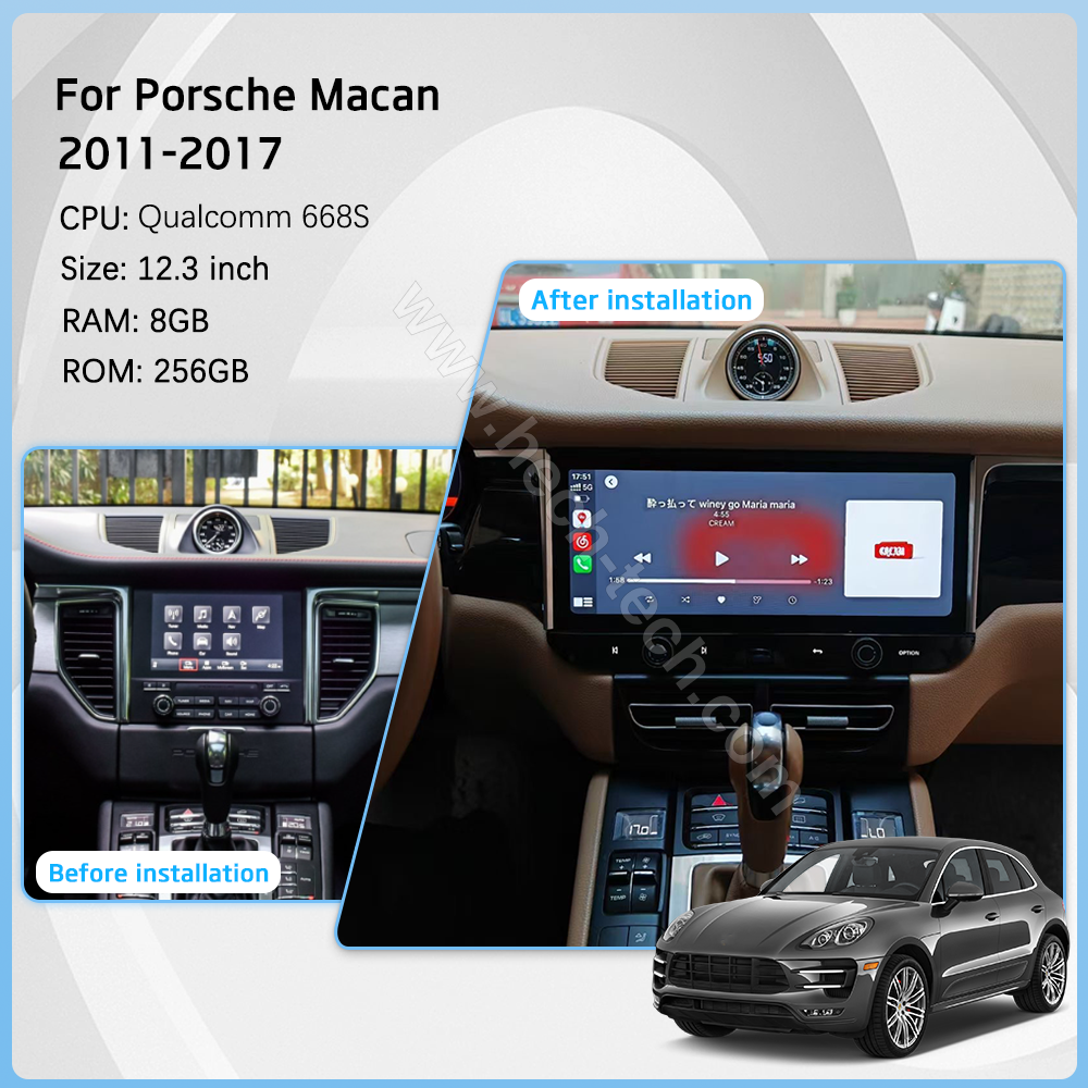 12.3 " Qualcomm 668S Android13 Car Multimedia Video Player For Porsche Macan 2011-2017 GPS Navigation Radio 8Core Carplay 4G - Image 3