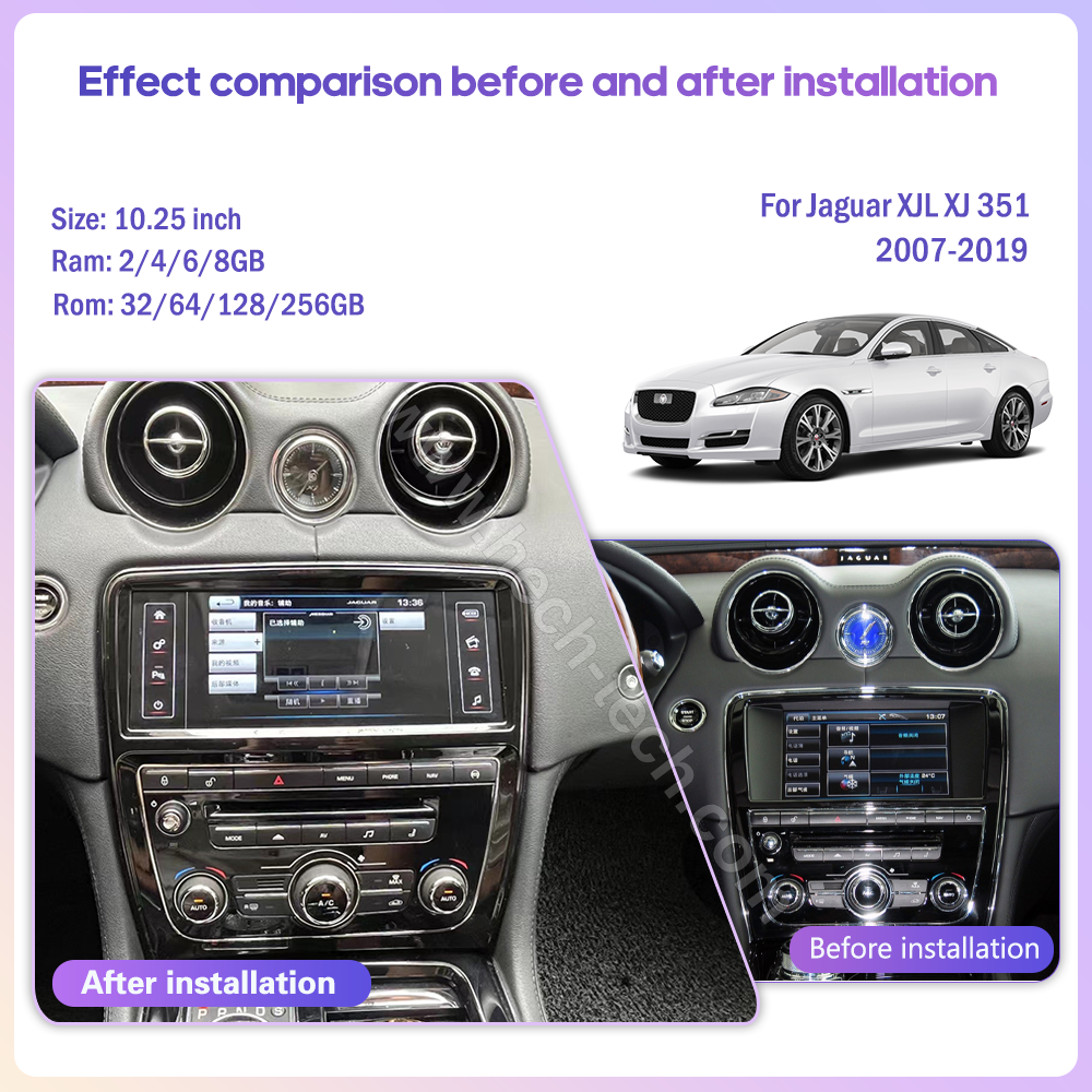 For Jaguar XJL XJ 351 2009-2017 10.25 inches Multimedia Smart Android Car Player GPS Navigation - Image 3