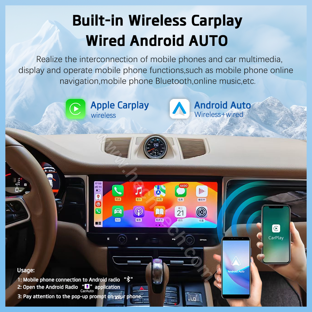 12.3 " Qualcomm 668S Android13 Car Multimedia Video Player For Porsche Macan 2011-2017 GPS Navigation Radio 8Core Carplay 4G - Image 5