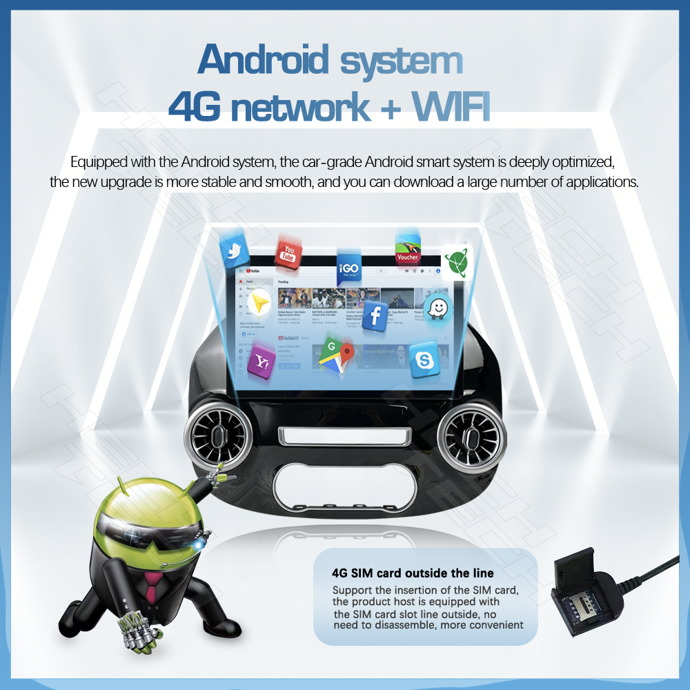 For Mercedes Benz Vito 116 W447 2014-2021 13.9 inches Multimedia Smart Android Car Player GPS Navigation - Image 5