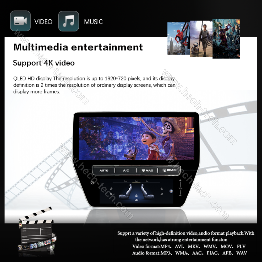 12.3inch Car Multimedia Video Player For Maserati Quattroporte 2013-2018 GPS Navigation Android12 Radio stereo Carplay 4G Car CD 360 Camera - Image 6
