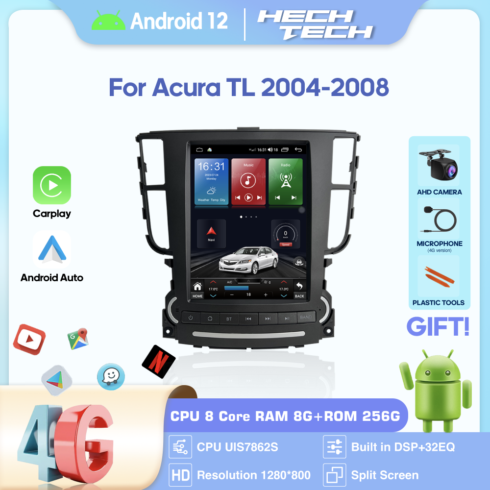For Acura TL 2004-2006 2008 10.4 inches Car Radio Multimedia Video Player GPS Navigation Android12 Auto 8Core Carplay 4G 360camera - Image 2