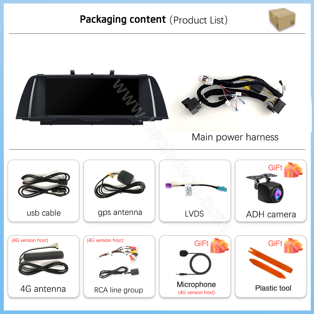 10.25 inch Car multimedia video player For BMW 5 Series F10 F11 2011-2017 GPS navigation CCC CIC Android13 Carplay Auto4G WiFi 360camera - Image 7