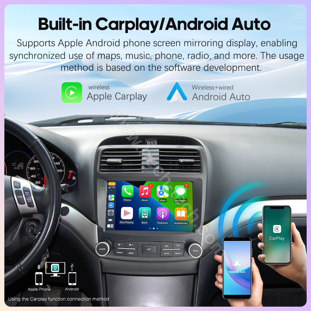 9.0inch Car Radio Multimedia Video Player For Acura TSX Honda inspire 4 2003-2008 GPS Navigation Android13 Carplay 360Camera 4G wifi - Image 4