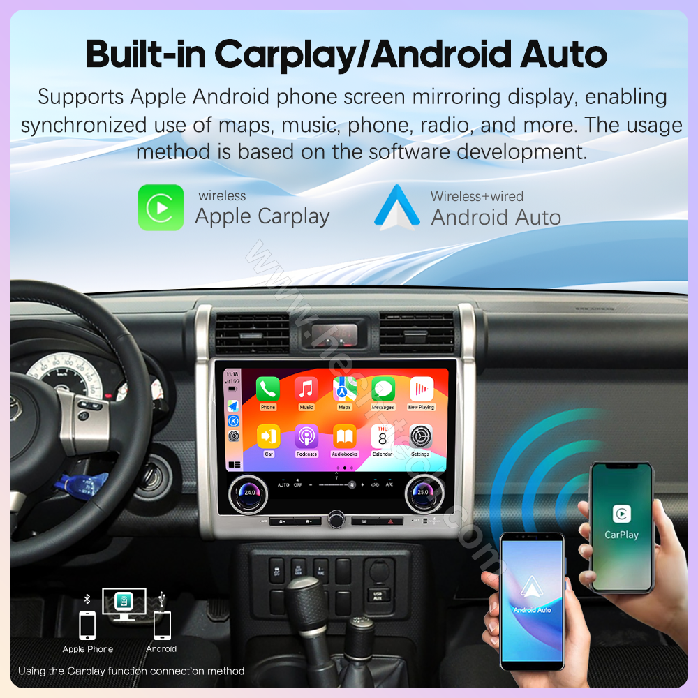 13.3" Car radio multimedia player For Toyota FJ Cruiser J15 2007-2023 GPS navigation Android Auto 8Core Carplay 4G WiFi 360camera - Image 4