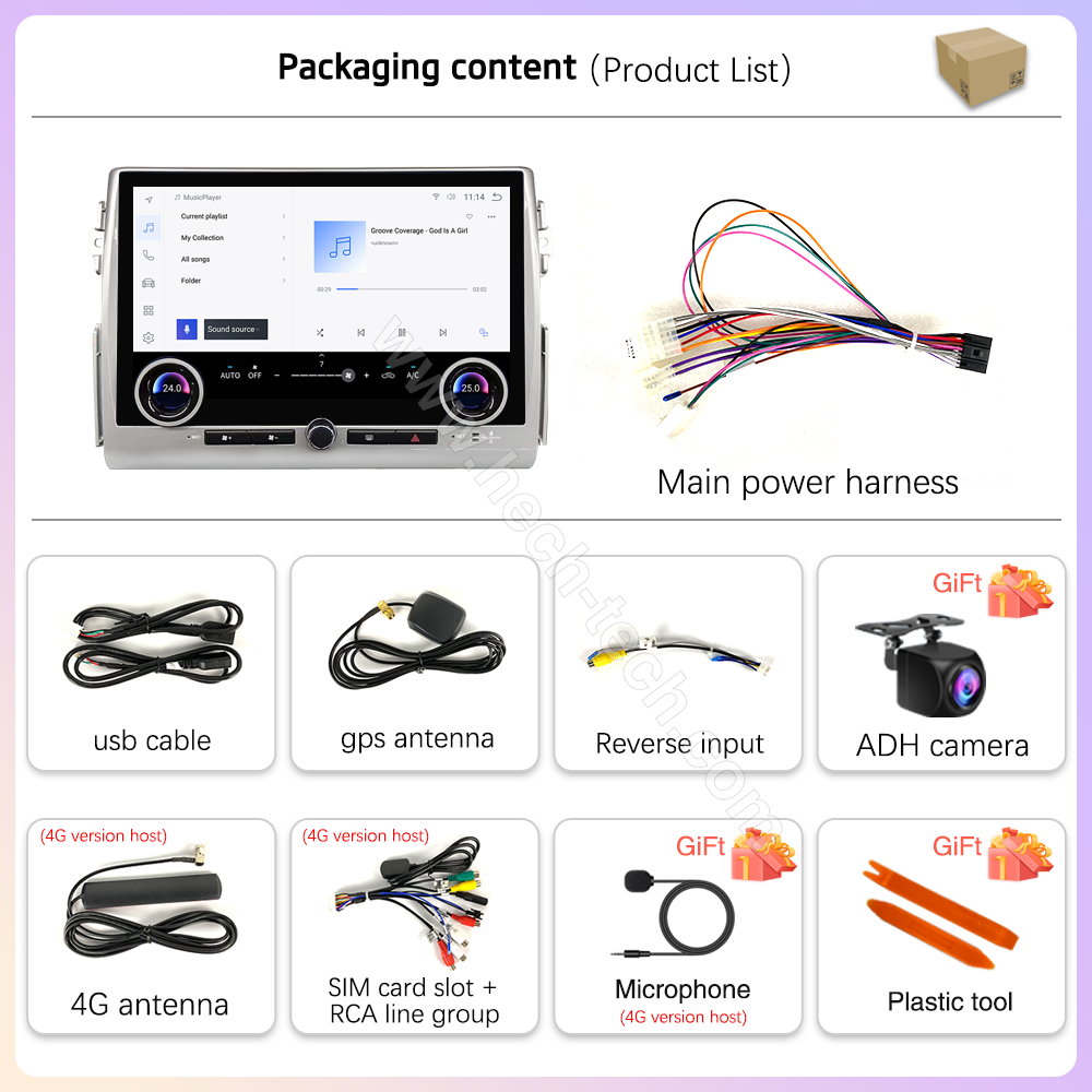 13.3" Car radio multimedia player For Toyota FJ Cruiser J15 2007-2023 GPS navigation Android Auto 8Core Carplay 4G WiFi 360camera - Image 7